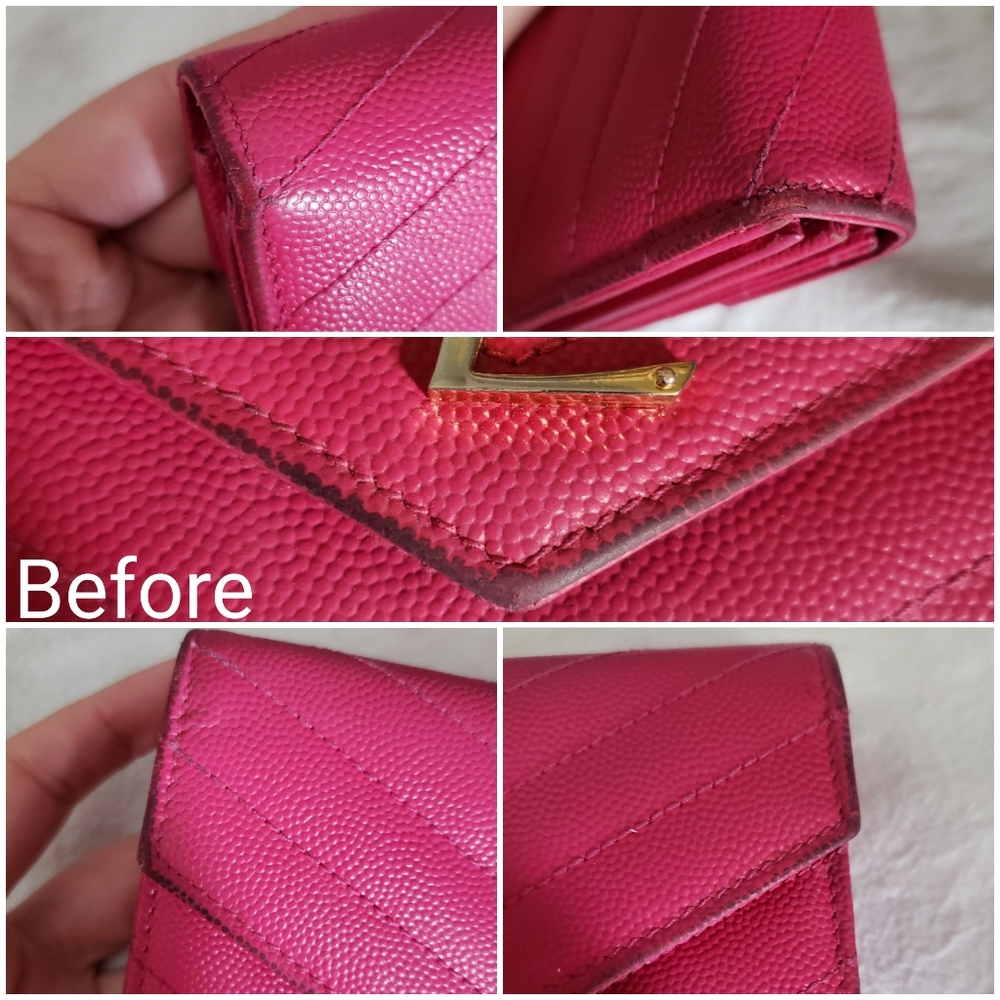 **SOLD** Authentic Pre-owned Yves Saint Laurent Grain De Poudre Envelope Wallet - Picture 12 of 16